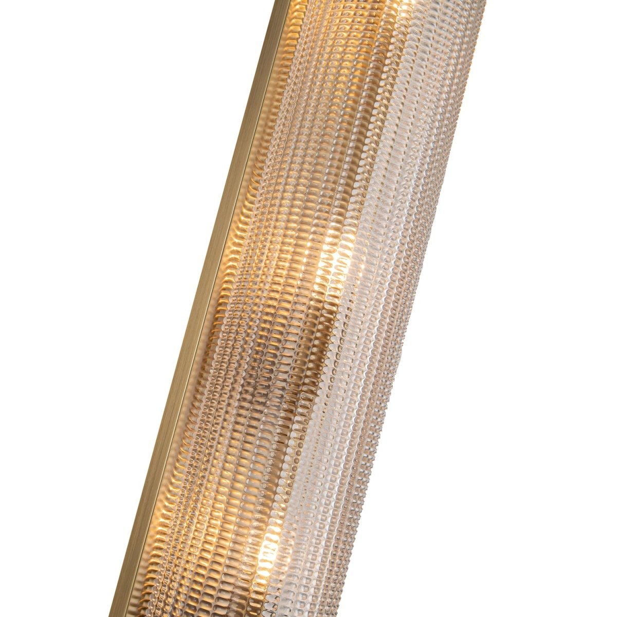 Murale linéaire Willard - Laiton vintage Verre prismatique 24 1/8" by Alora Lighting | Luminaires & cie