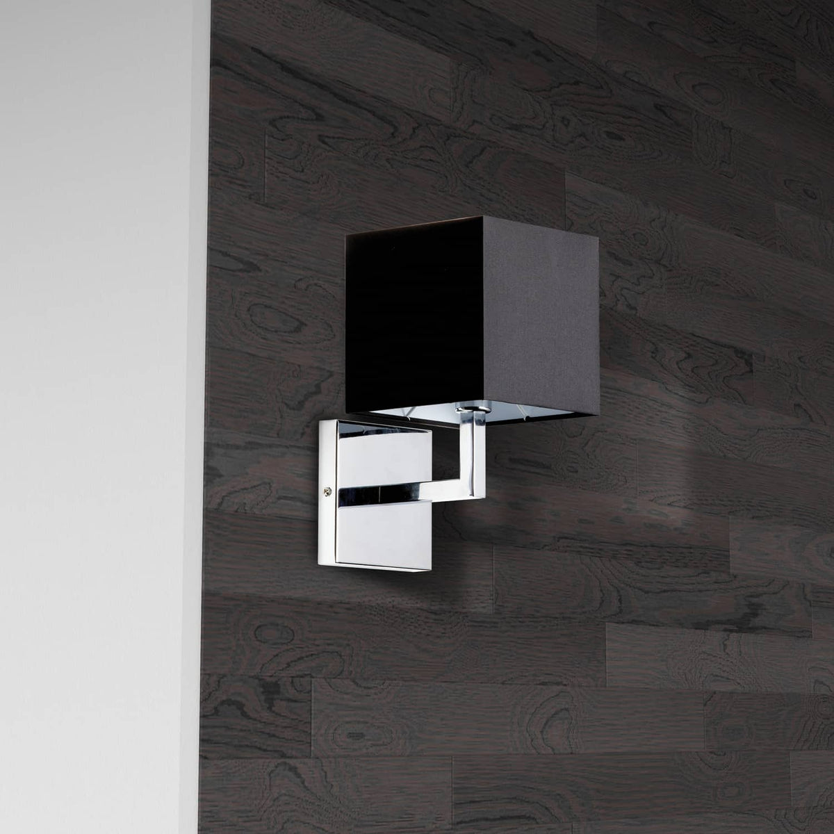 Applique murale Lucas Chrome poli, Noir – vue 2