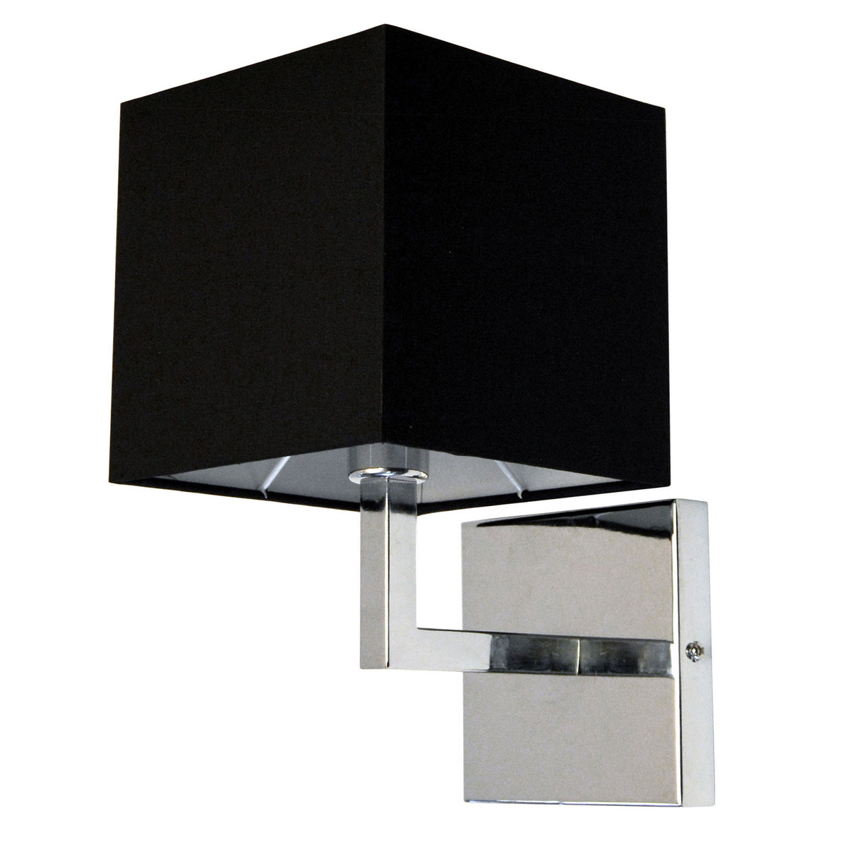 Applique murale Lucas Chrome poli, Noir – Dainolite