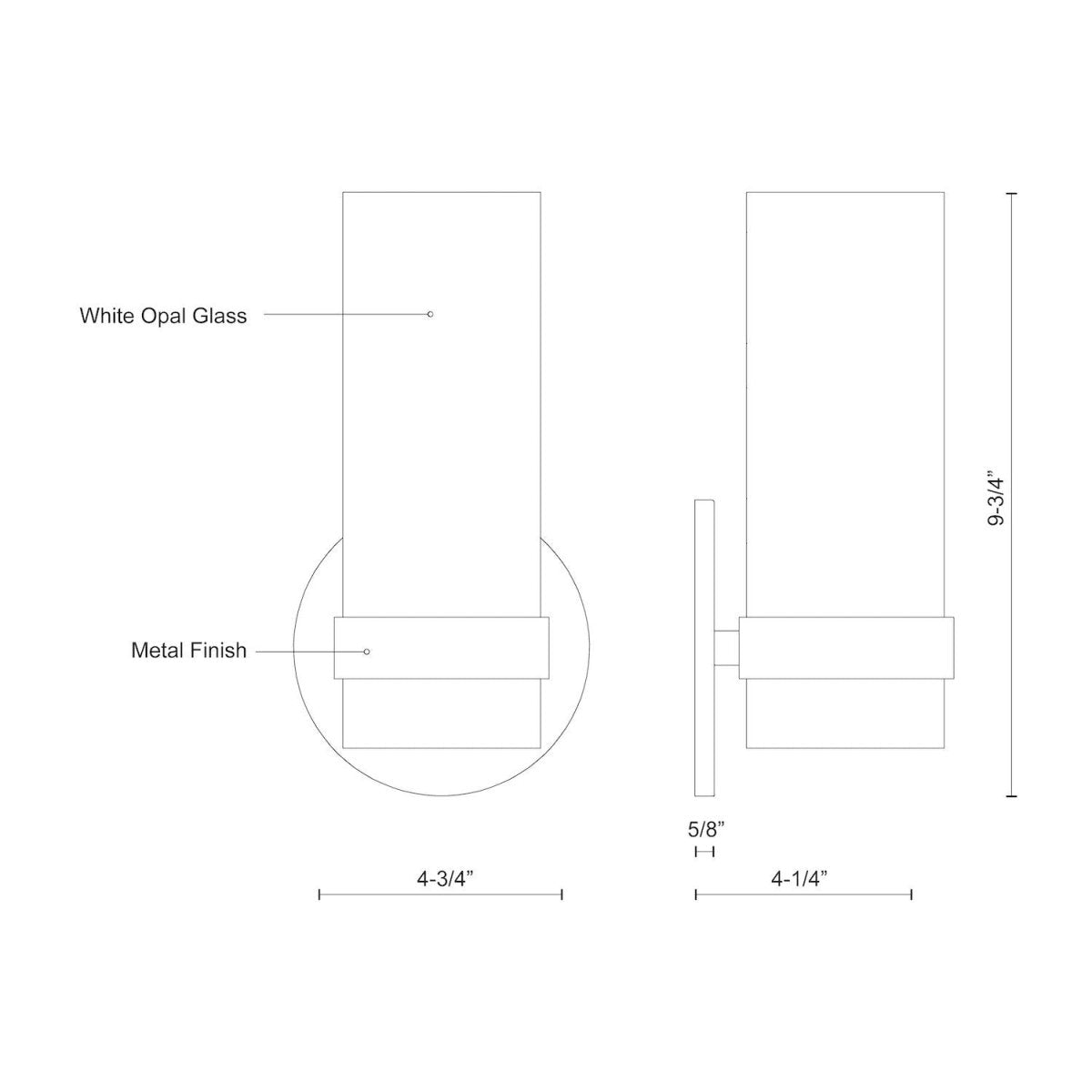 Murale Milano - Or brossé 9 3/4" by Kuzco Lighting | Luminaires & cie