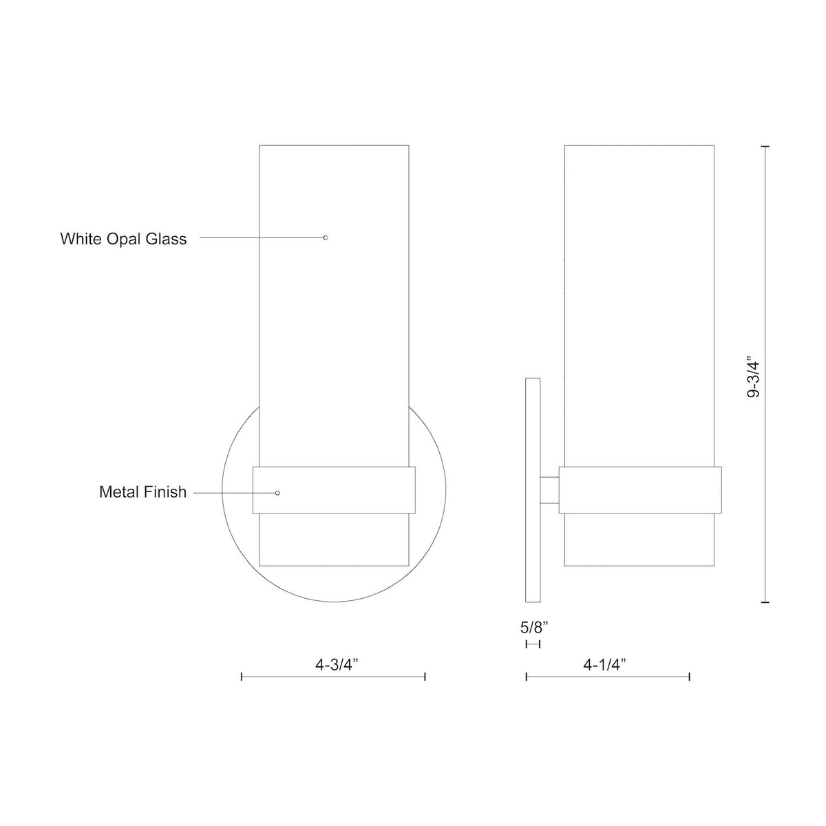 Applique murale Milano Or brossé, 9 3/4" – vue 2
