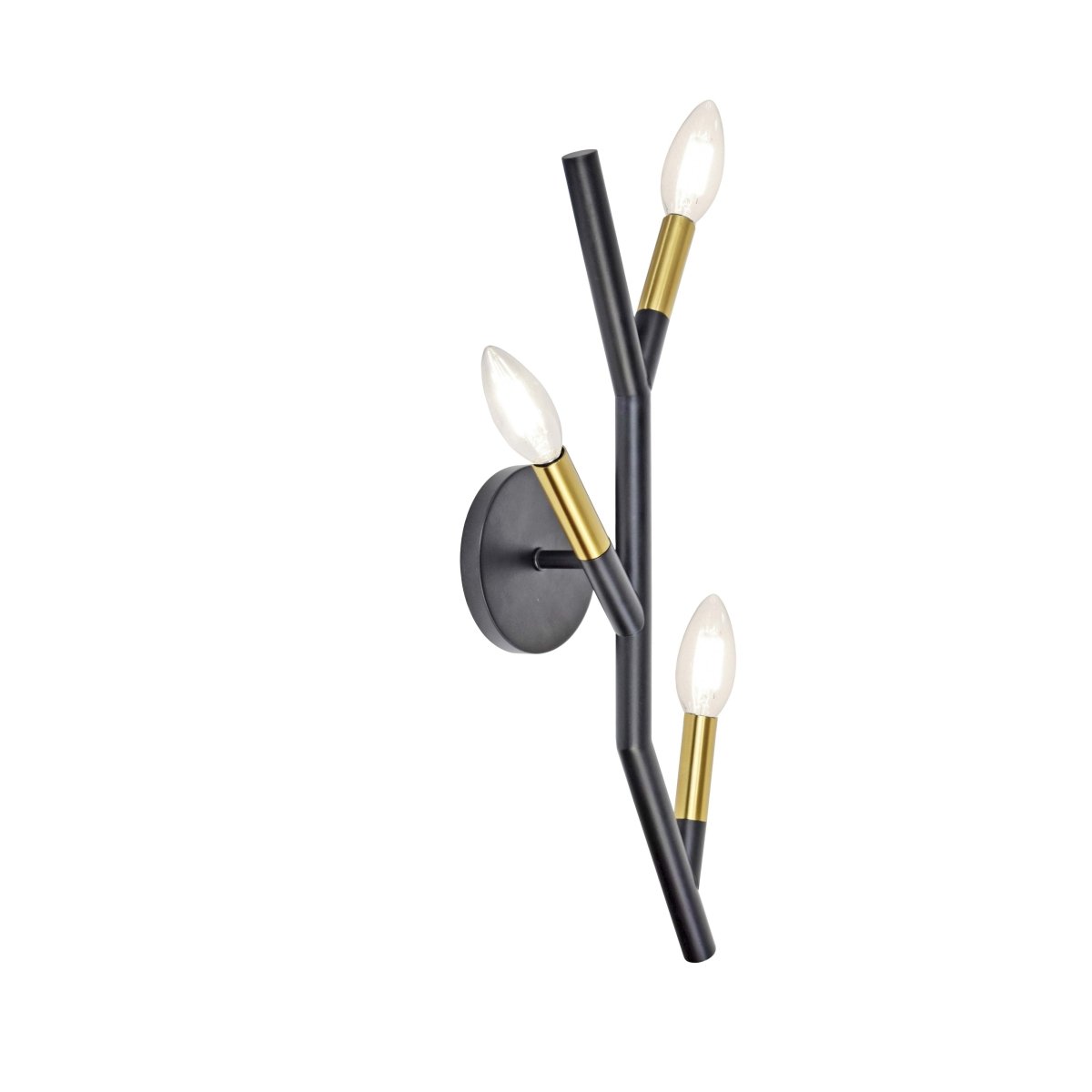 Murale Morgan - Noir mat et Laiton vieilli by Dainolite | Luminaires & cie