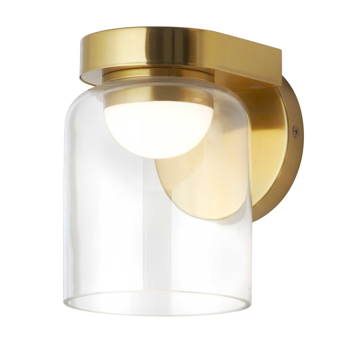 Applique murale Nadine nombre ampoules 1, Transparent / Laiton vieilli – vue 2