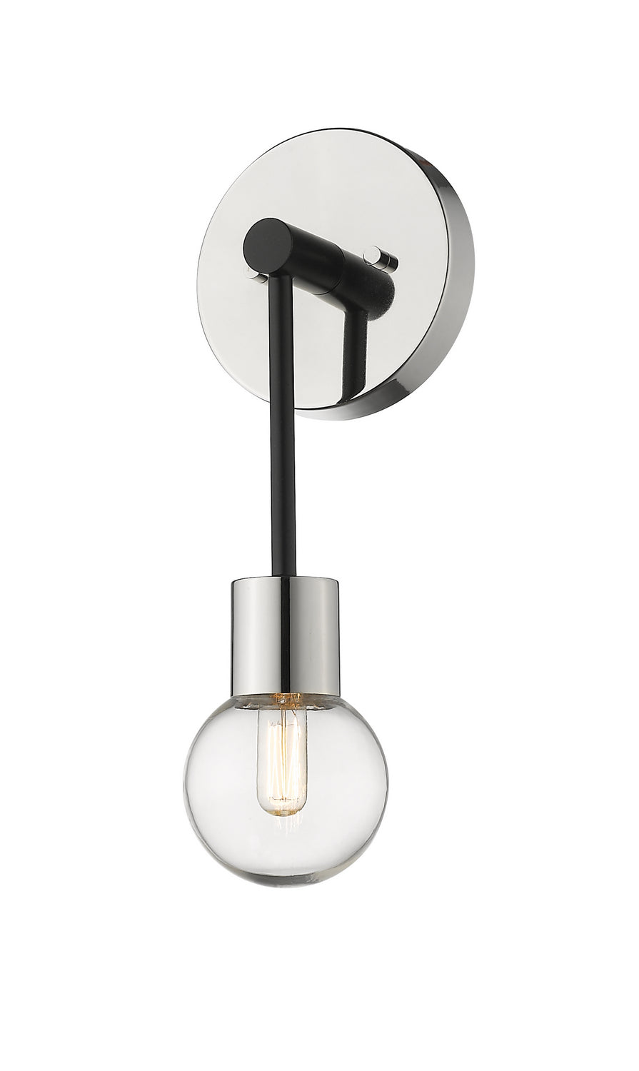 Applique murale Neutra Noir mat + Nickel poli, nombre ampoules 1 – Z-Lite
