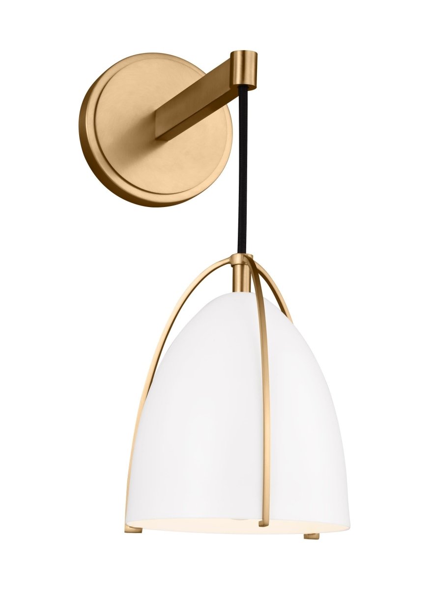 Murale Norman - Laiton satiné Blanc mat Ampoules non - incluses by Visual Comfort Studio | Luminaires & cie