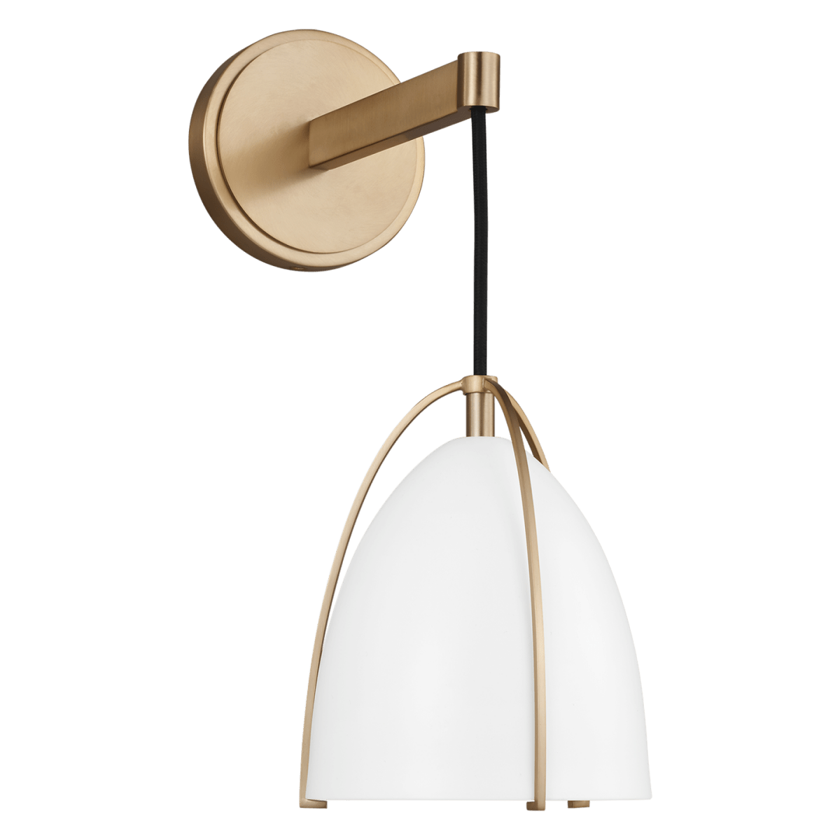 Murale Norman - Laiton satiné Blanc mat Ampoules non - incluses by Visual Comfort Studio | Luminaires & cie