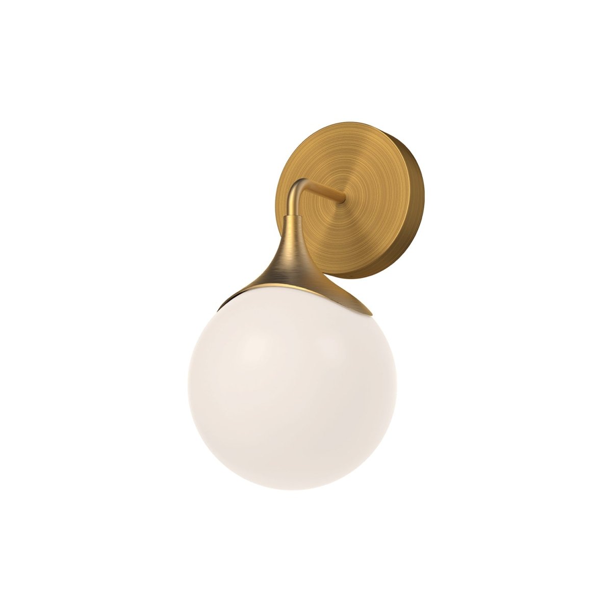 Murale Nouveau - Verre mate d'or / opale âgé 11 3/8" by Alora Lighting | Luminaires & cie