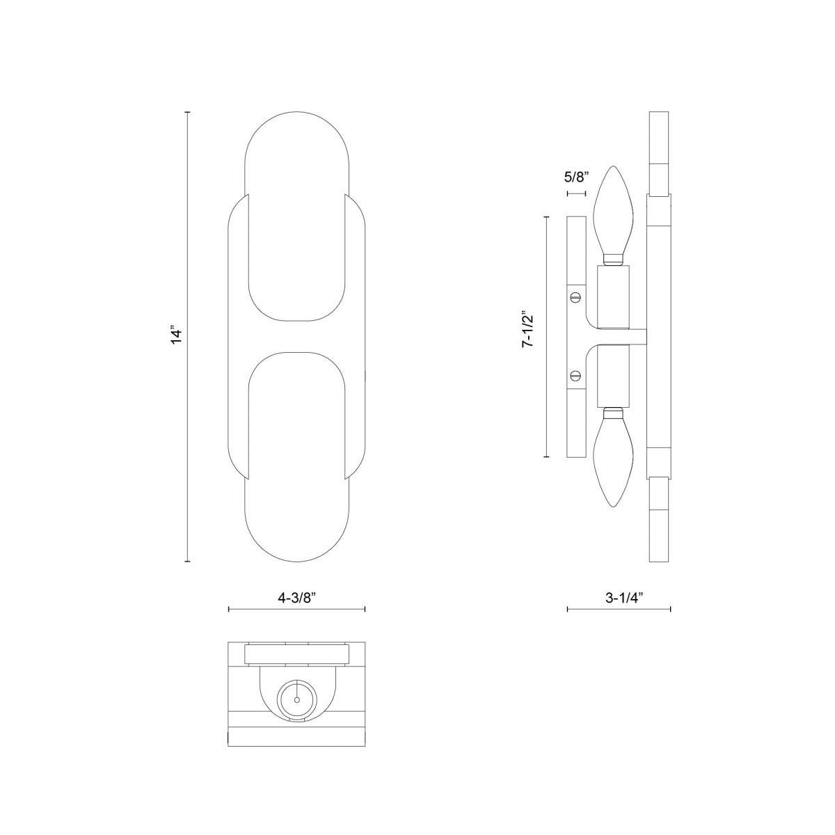 Murale Odin - Bronze / Albâtre urbain 14" by Alora Lighting | Luminaires & cie