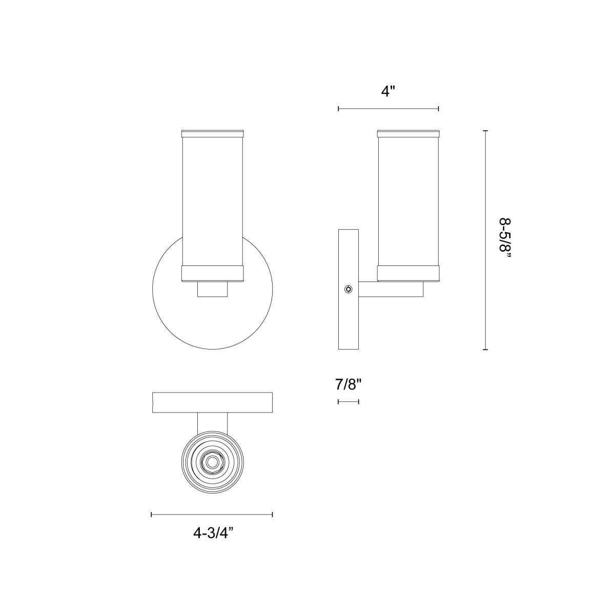 Murale Revolve - Verre transparent / laiton naturel 4 3/4" 8 5/8" by Alora Lighting | Luminaires & cie