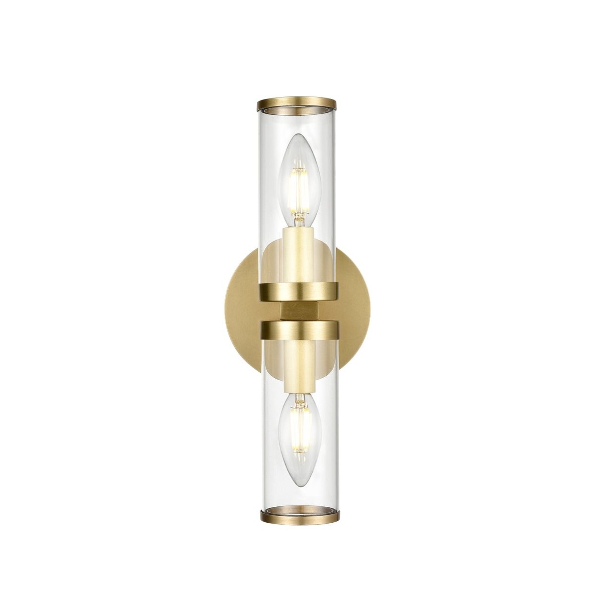 Murale Revolve - Verre transparent / laiton naturel 4 3/4" 12 5/8" by Alora Lighting | Luminaires & cie