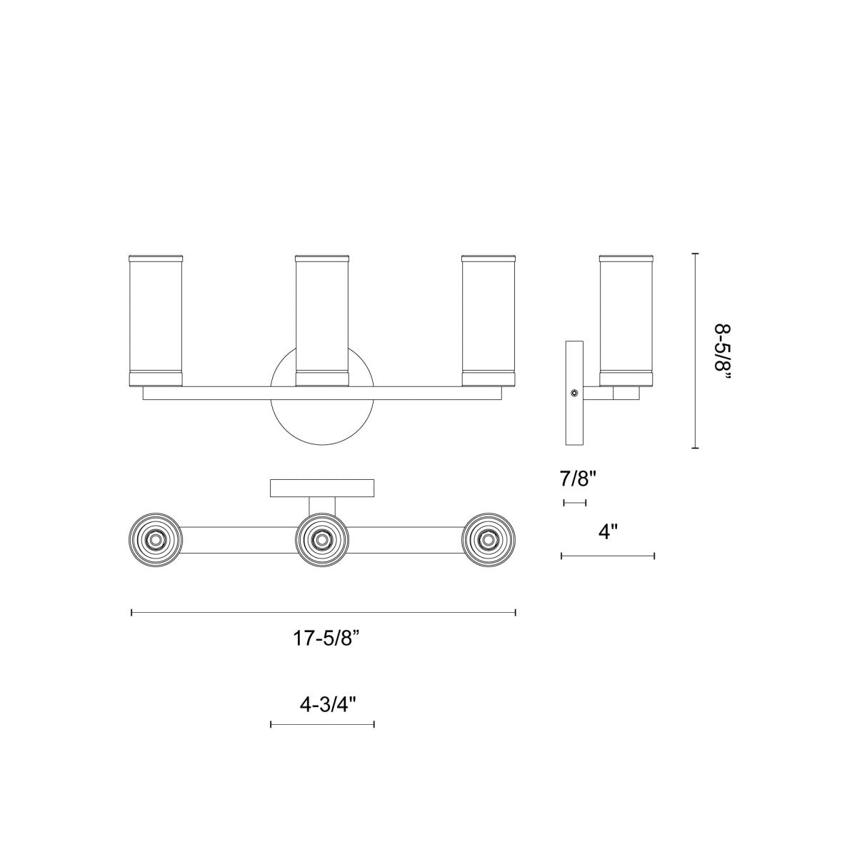 Murale Revolve - Verre transparent / laiton naturel 17 5/8" 8 5/8" by Alora Lighting | Luminaires & cie
