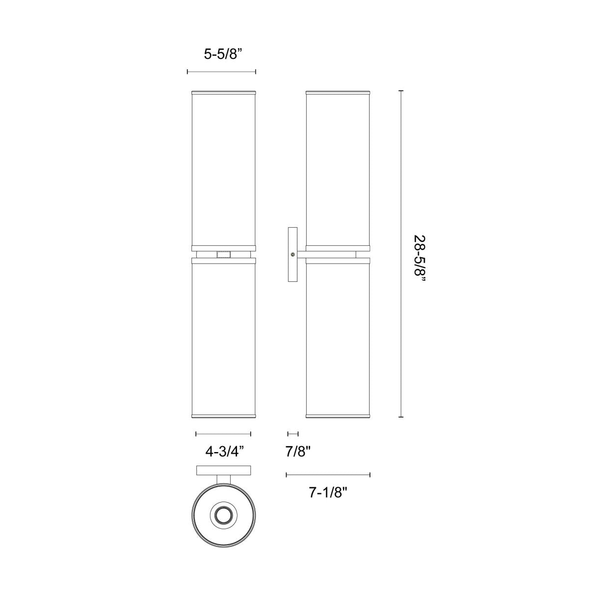 Murale Revolve II - Verre transparent / laiton naturel 28 5/8" by Alora Lighting | Luminaires & cie