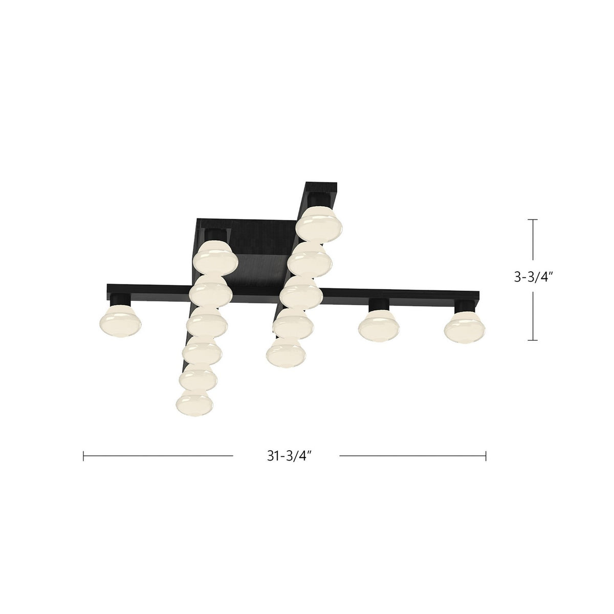 Applique murale Rezz Noir, 17 3/4" – vue 2