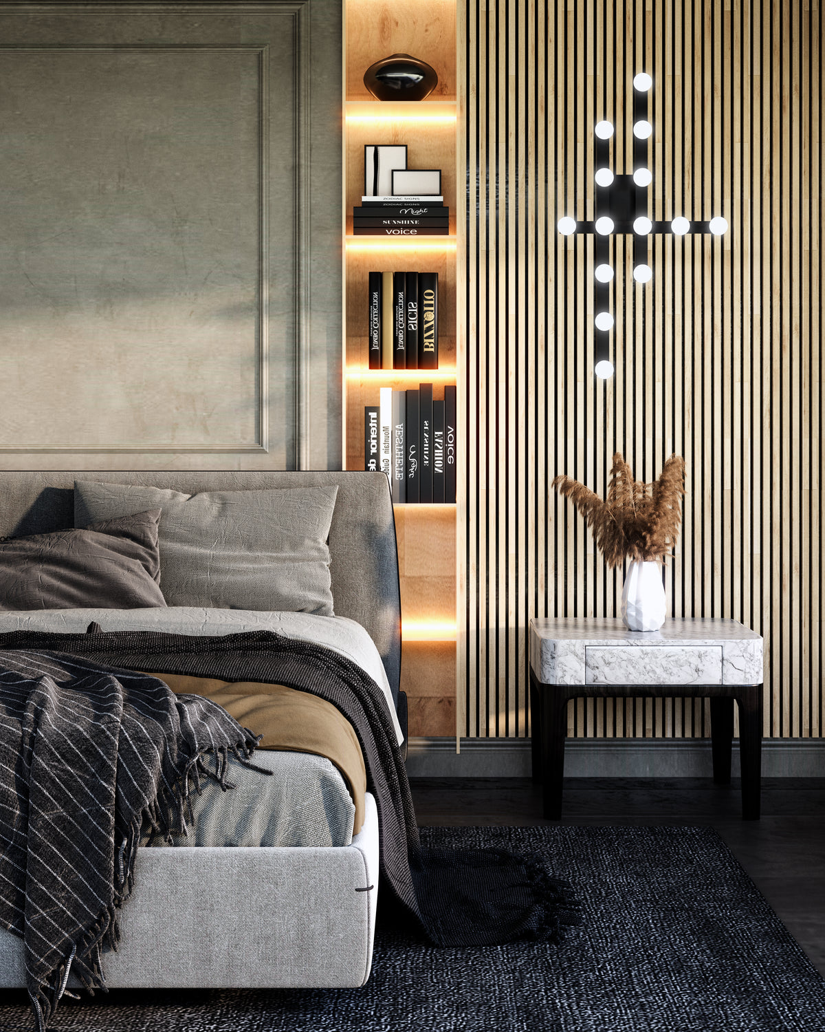 Applique murale Rezz Noir, 17 3/4" – vue 3