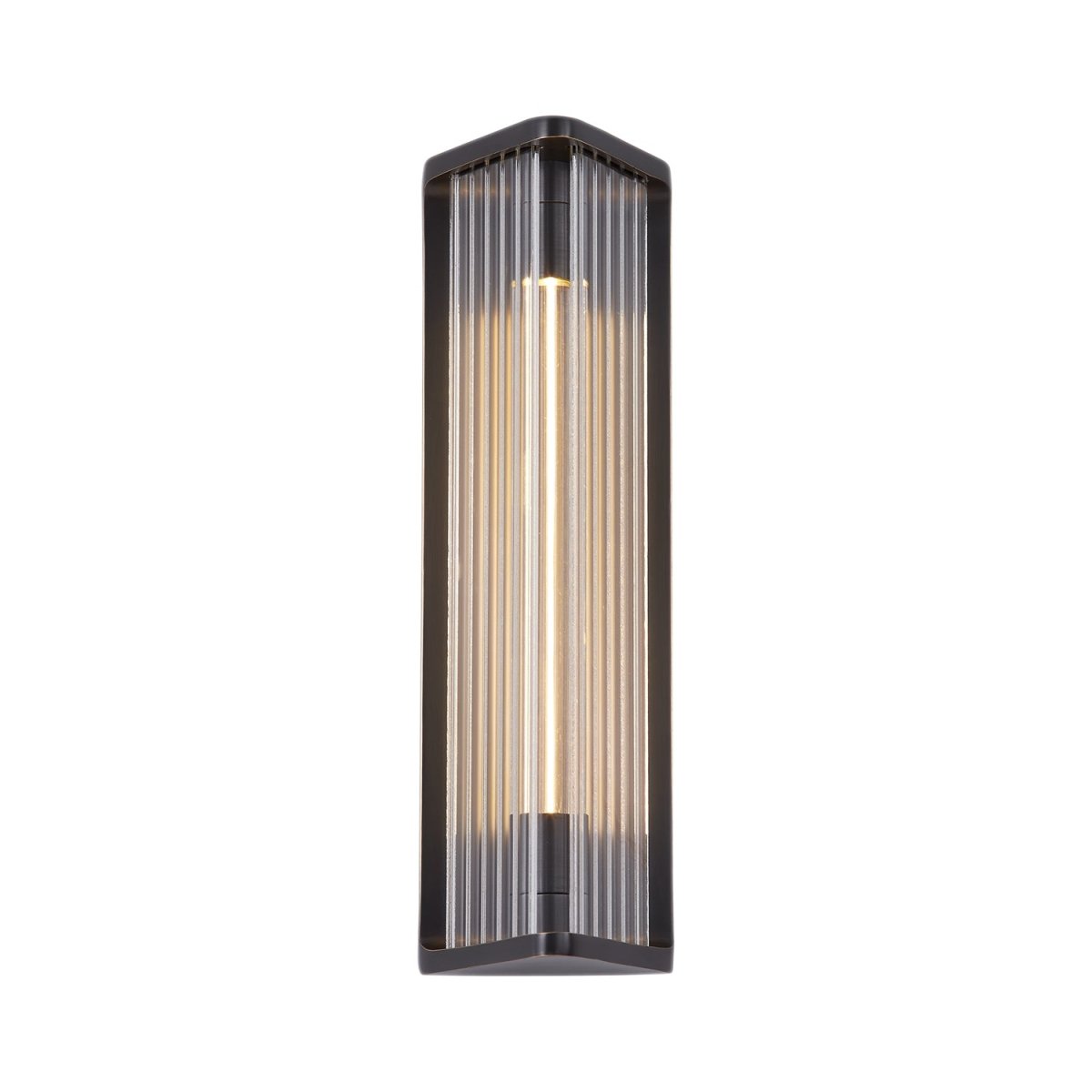 Murale Sabre - Verre à côte / bronze urbain 4 3/8" 14 1/8" by Alora Lighting | Luminaires & cie