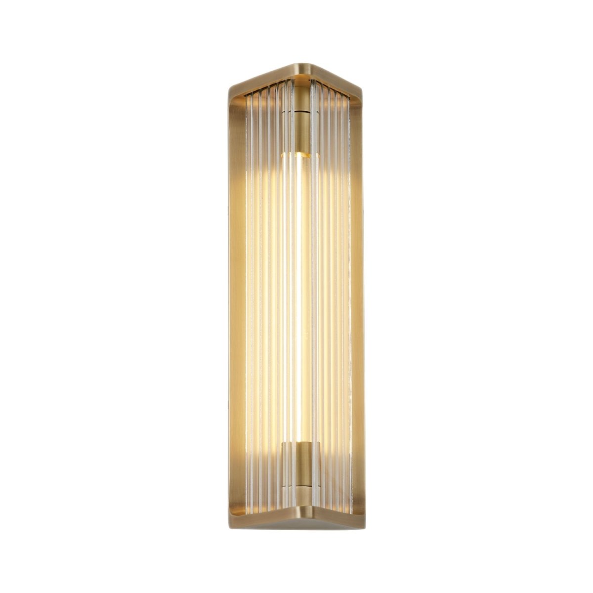 Murale Sabre - Verre à côte / laiton vintage 4 3/8" 14 1/8" by Alora Lighting | Luminaires & cie