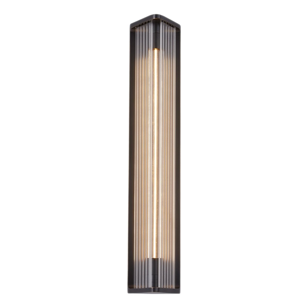 Murale Sabre - Verre à côte / bronze urbain 4 3/8" 22 3/8" by Alora Lighting | Luminaires & cie
