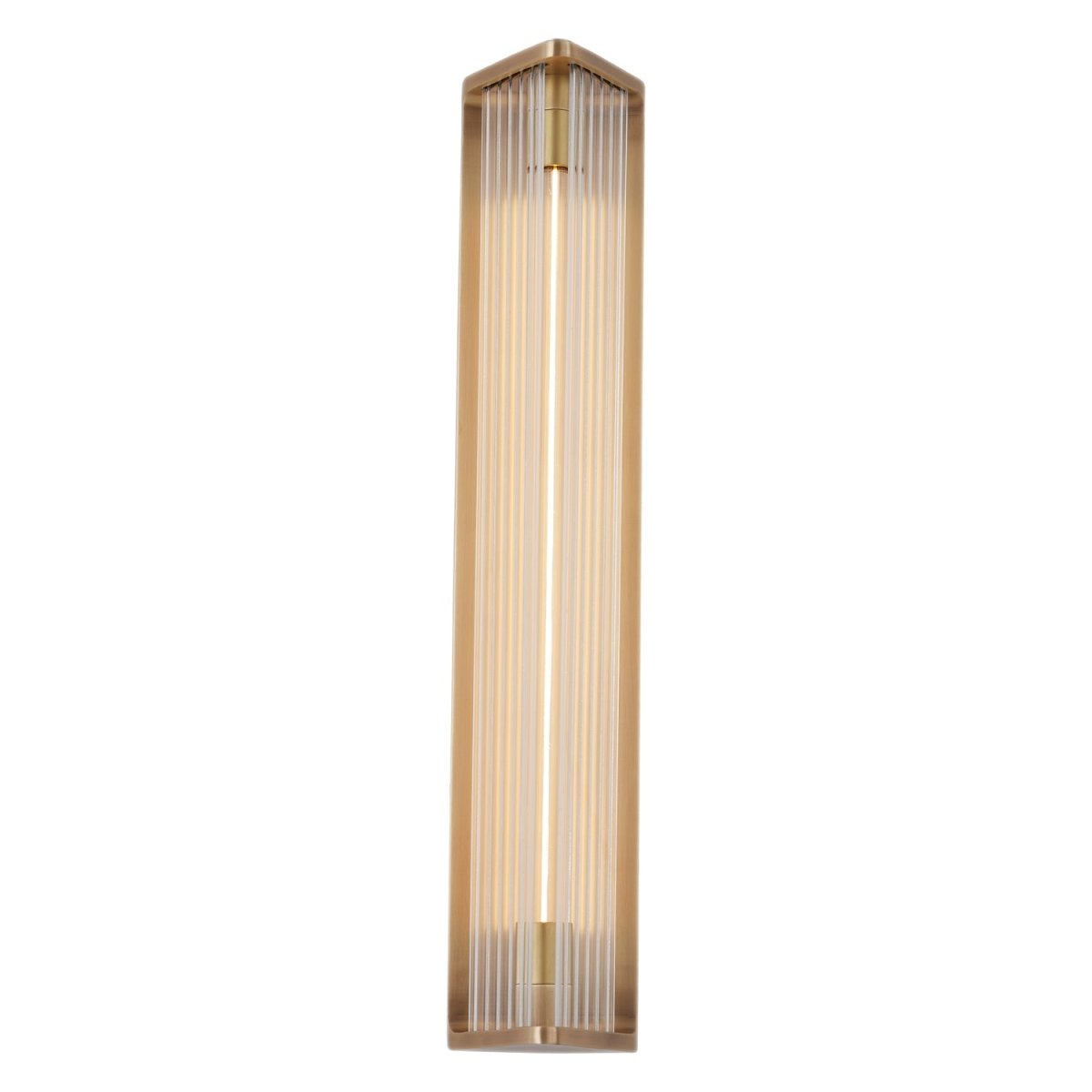 Murale Sabre - Verre à côte / laiton vintage 4 3/8" 22 3/8" by Alora Lighting | Luminaires & cie