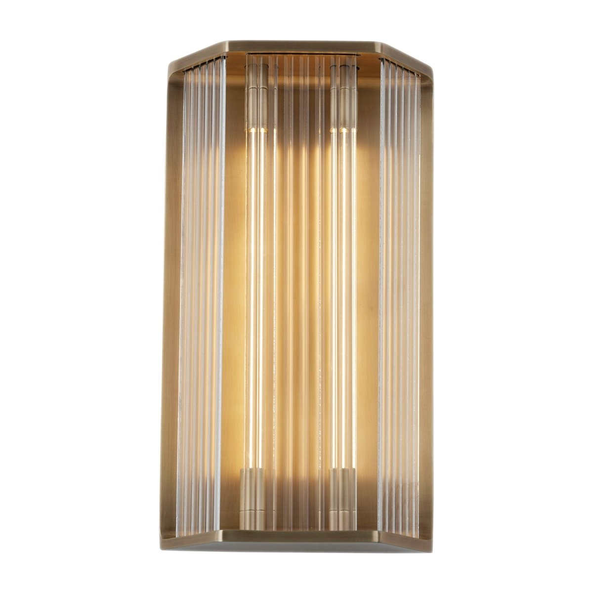 Murale Sabre - Verre à côte / laiton vintage 8 5/8" 15 3/4" by Alora Lighting | Luminaires & cie