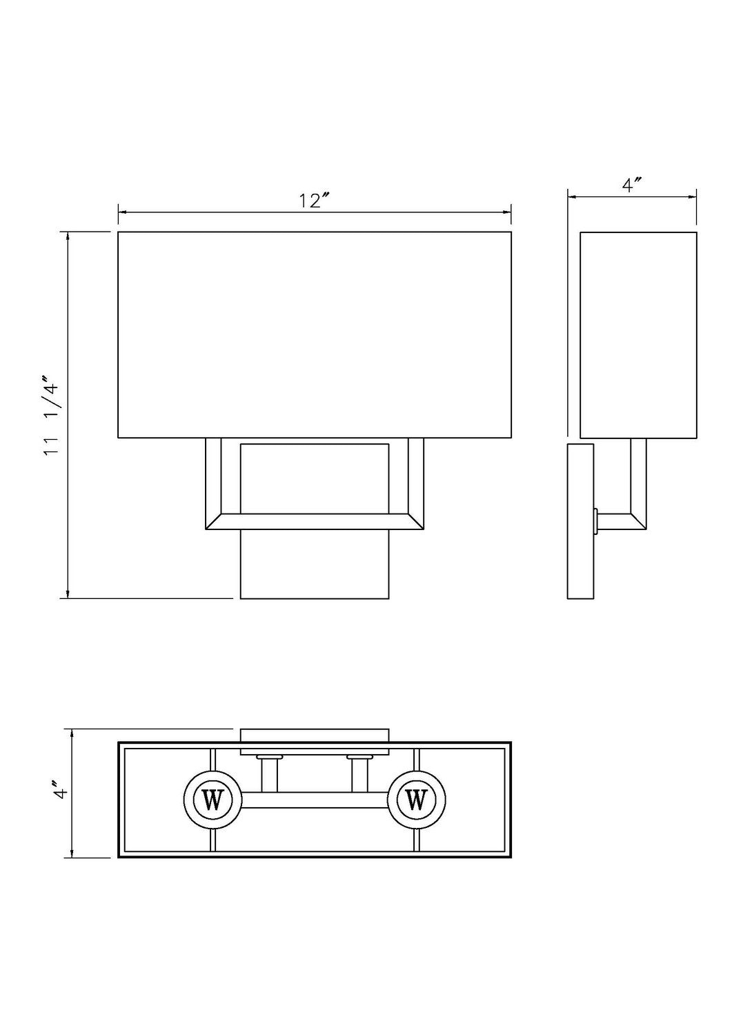 Applique murale Saxon Nickel brossé, 12" – vue 6