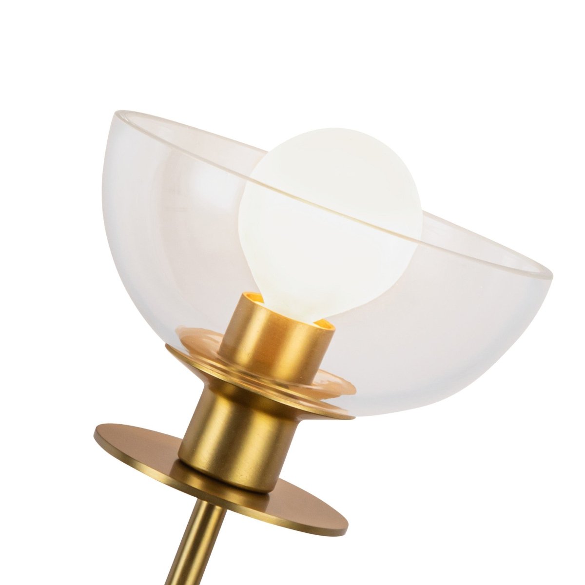 Murale Sylvia - Gold / verre clair brossé 5" by Alora Lighting | Luminaires & cie
