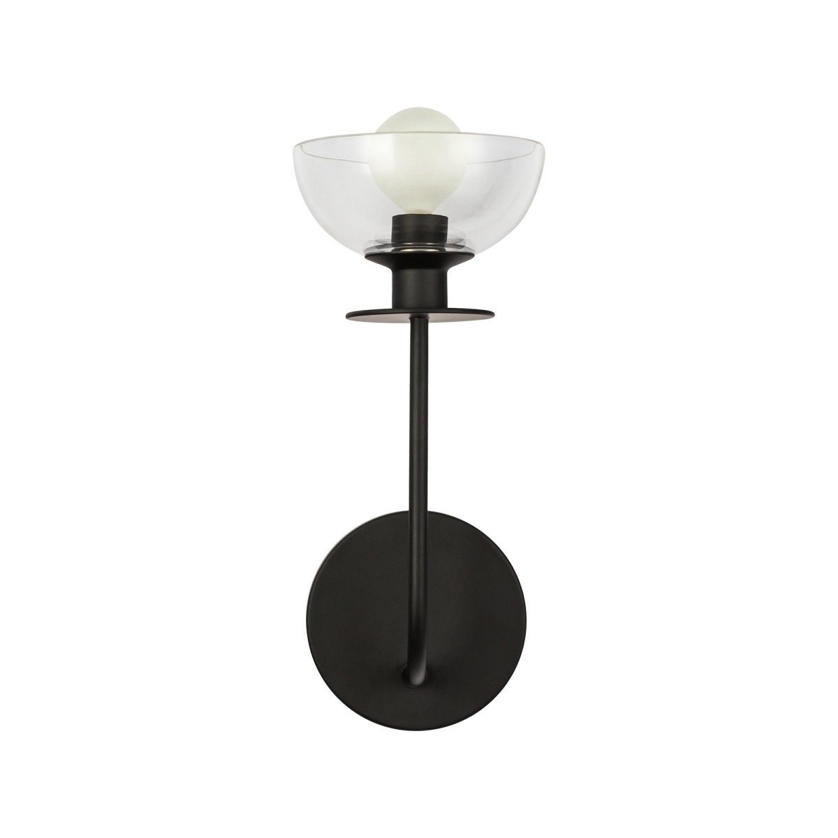 Murale Sylvia - Verre noir / transparent 5" by Alora Lighting | Luminaires & cie