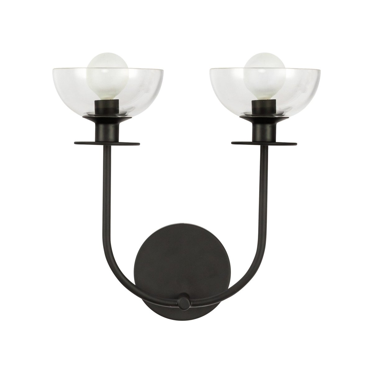 Murale Sylvia - Verre noir / transparent 12" by Alora Lighting | Luminaires & cie
