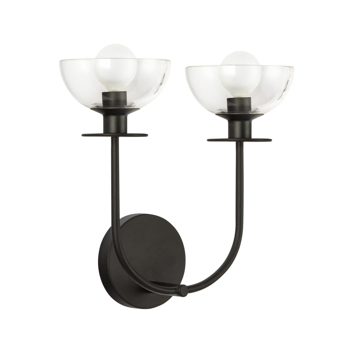 Murale Sylvia - Verre noir / transparent 12" by Alora Lighting | Luminaires & cie