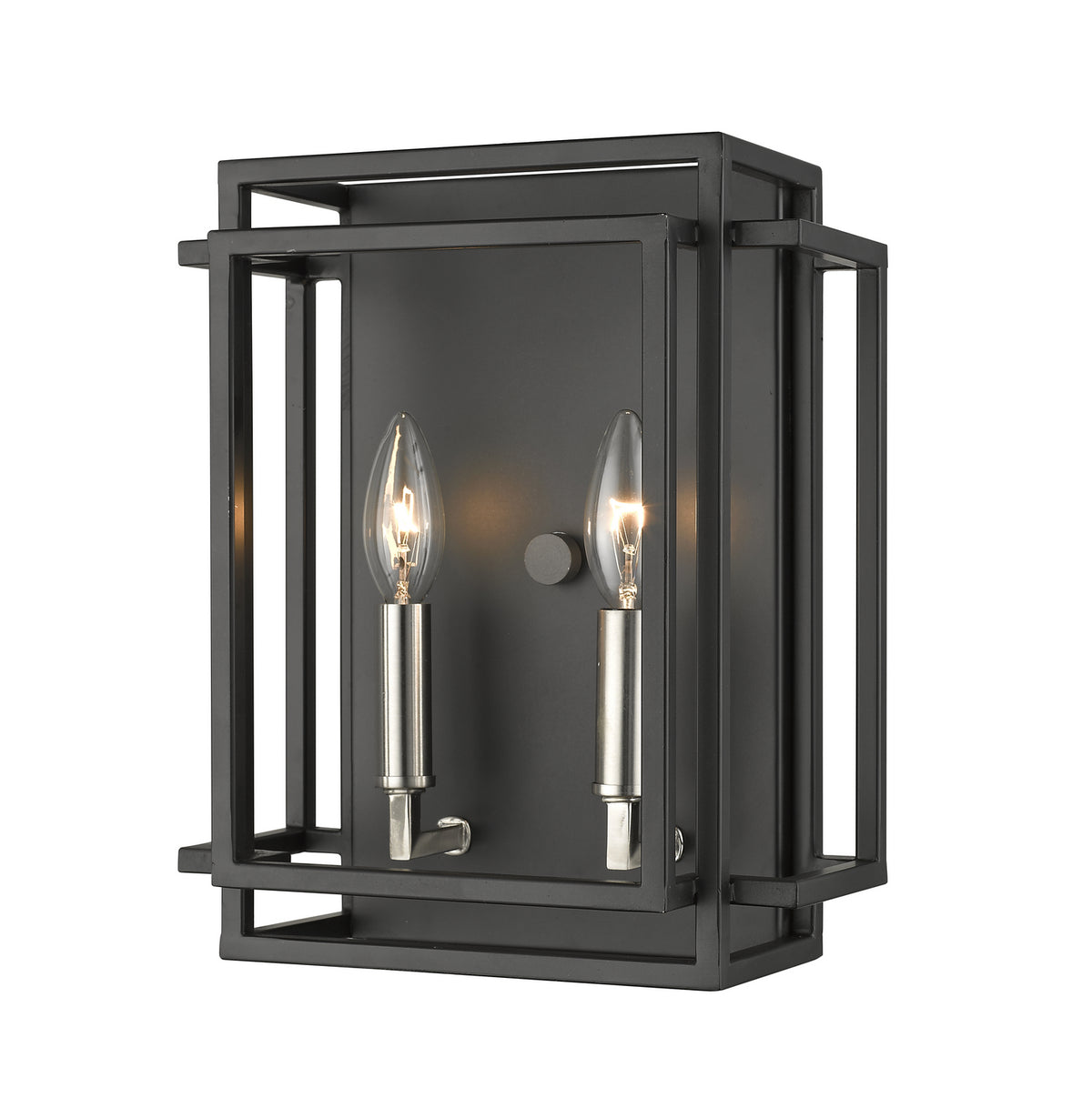 Applique murale Titania Noir + Nickel brossé, 10" – Z-Lite