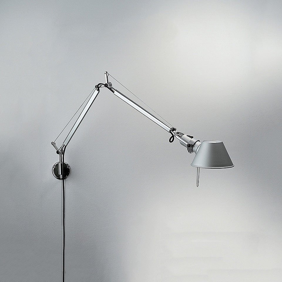 Murale Tolomeo - Mini / avec support "S" Aluminium DEL / 10W / 3000°K / Dimmable sur tête by Artemide | Luminaires & cie