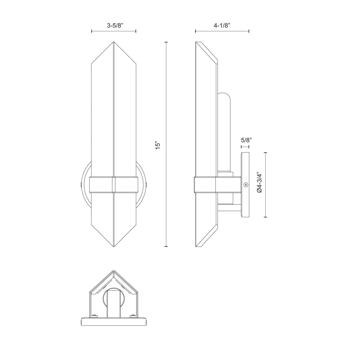 Murale Valencia - Nickel / albâtre poli 1 by Alora Lighting | Luminaires & cie