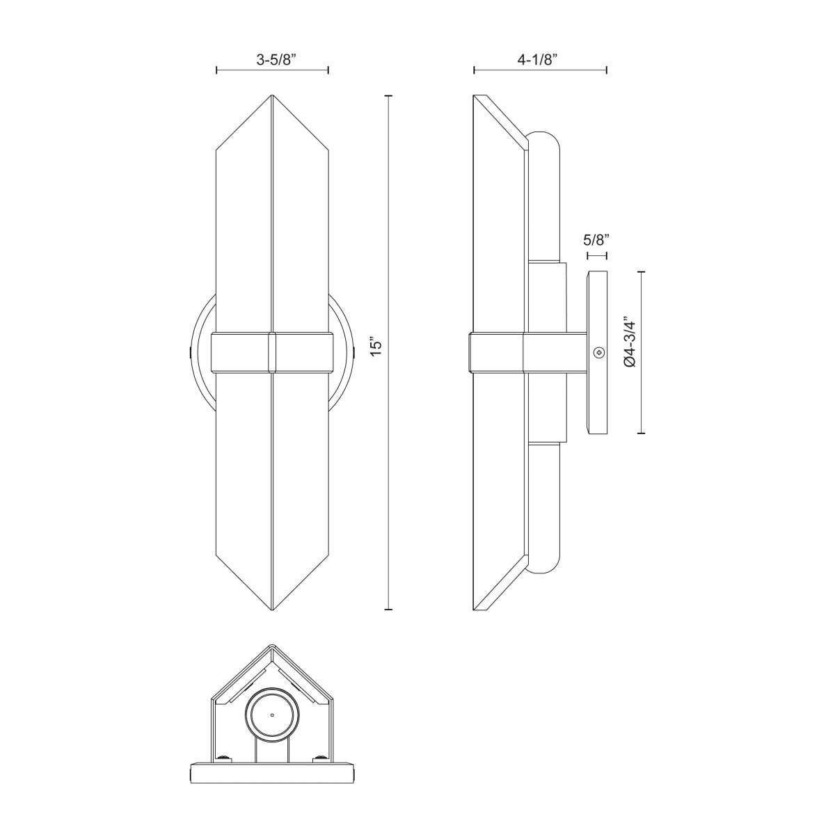 Murale Valencia - Nickel / albâtre poli 2 by Alora Lighting | Luminaires & cie