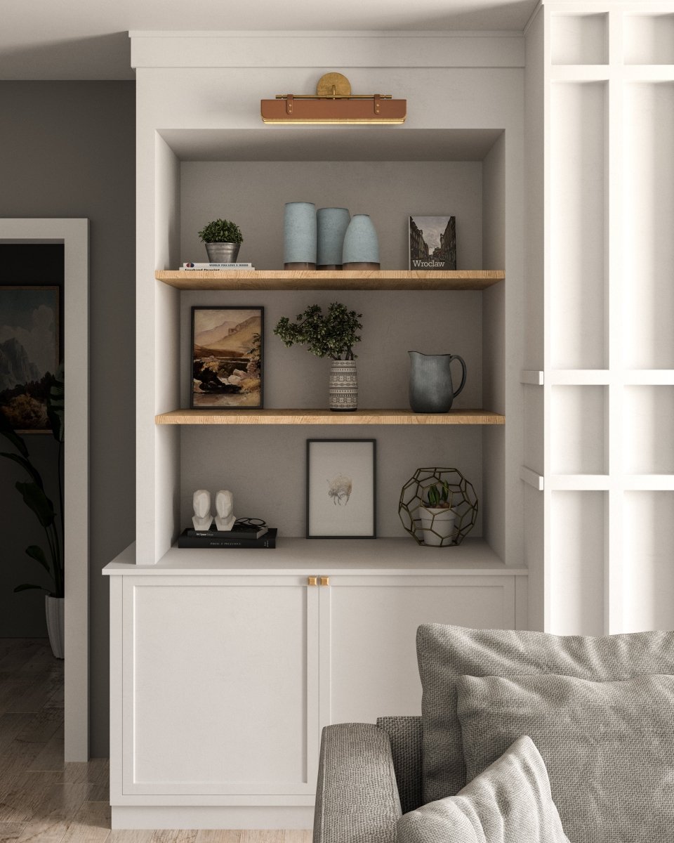 Murale Valise - Laiton vintage / Cuir de cognac 19 3/4" by Alora Lighting | Luminaires & cie