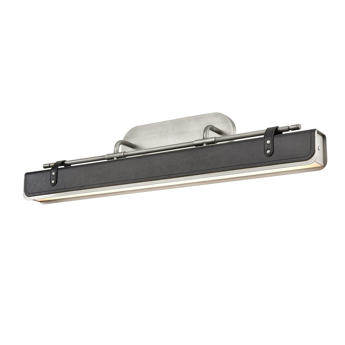 Murale Valise - Nickel âgé / cuir de smoking 31 1/2" by Alora Lighting | Luminaires & cie