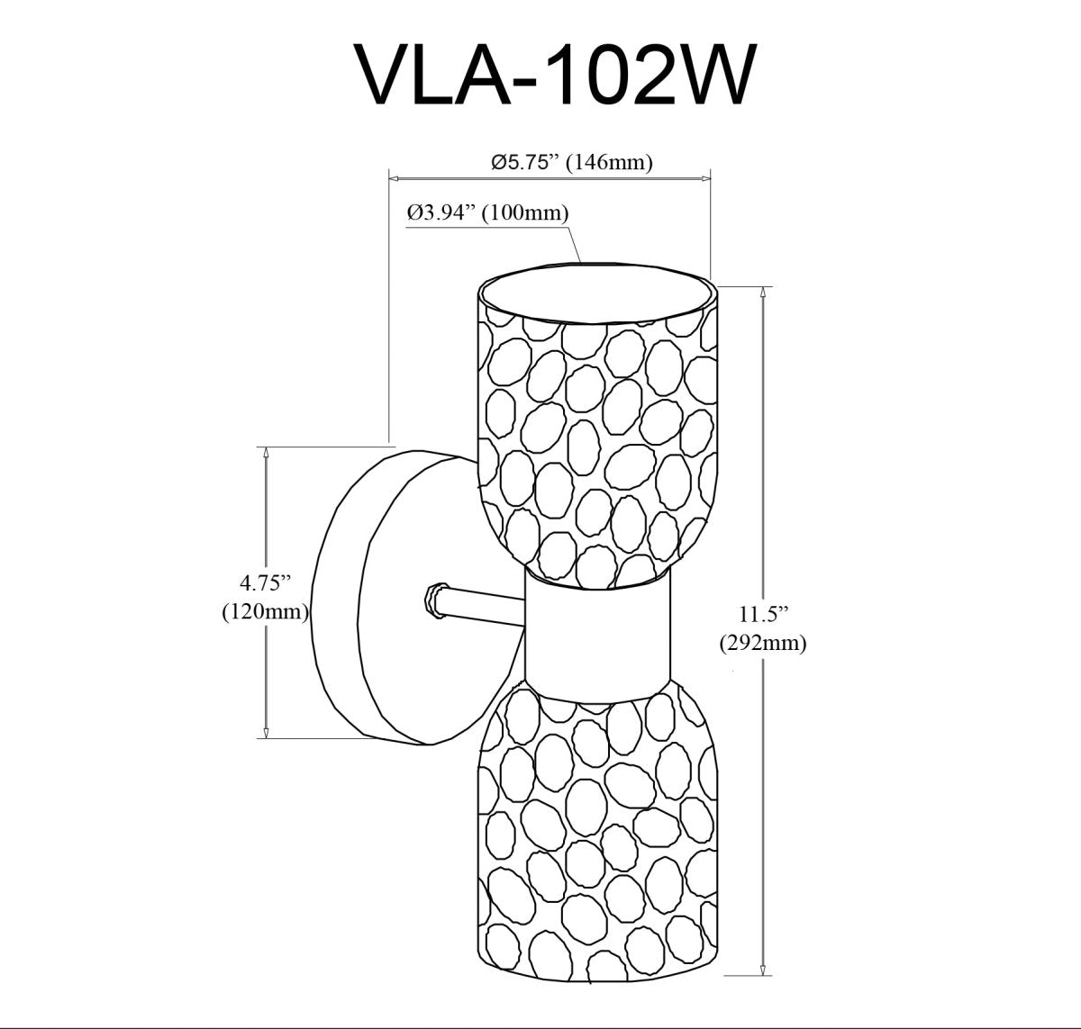 Murale Vallora - Laiton vieilli 11 1/2" by Dainolite | Luminaires & cie