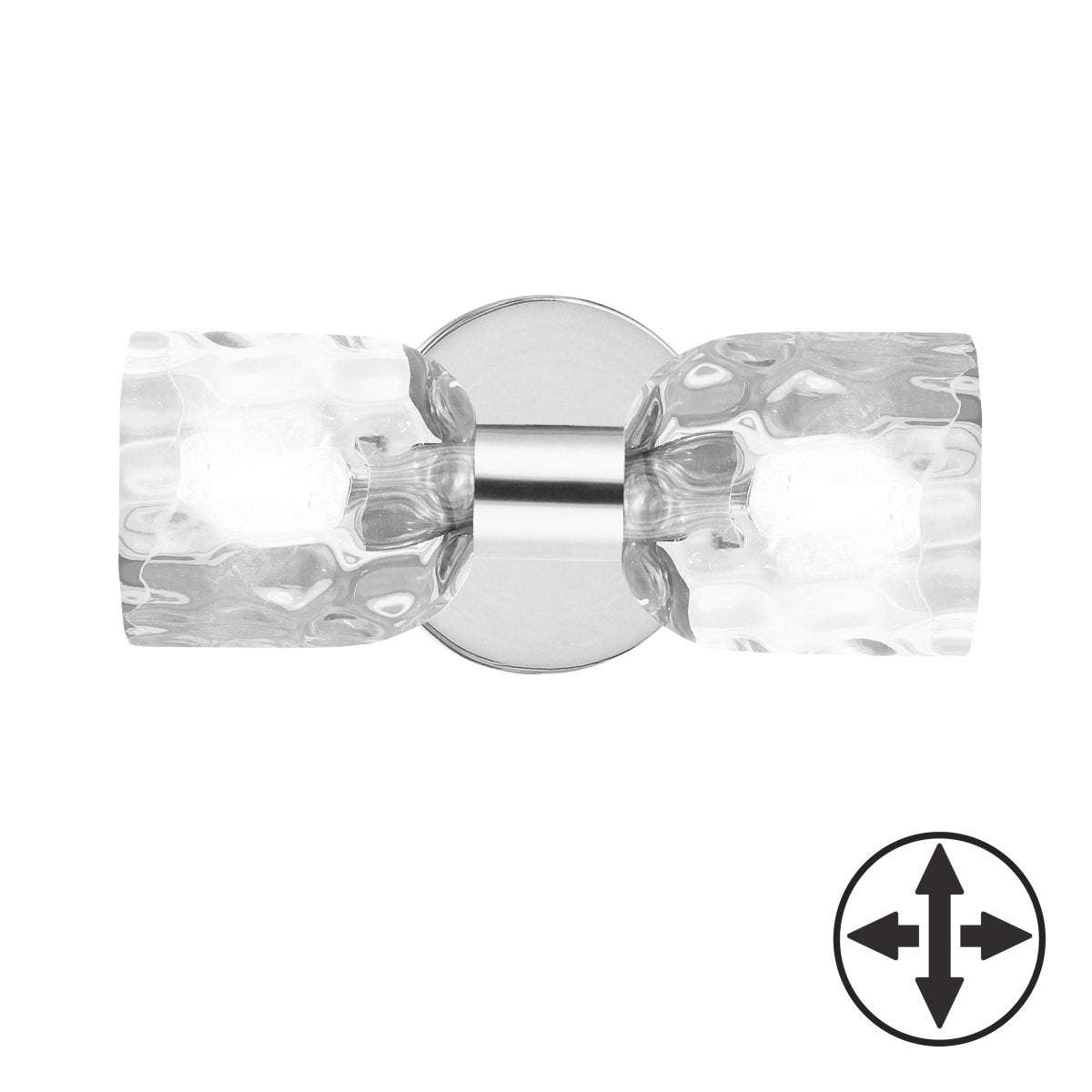 Murale Vallora - Chrome poli 11 1/2" by Dainolite | Luminaires & cie