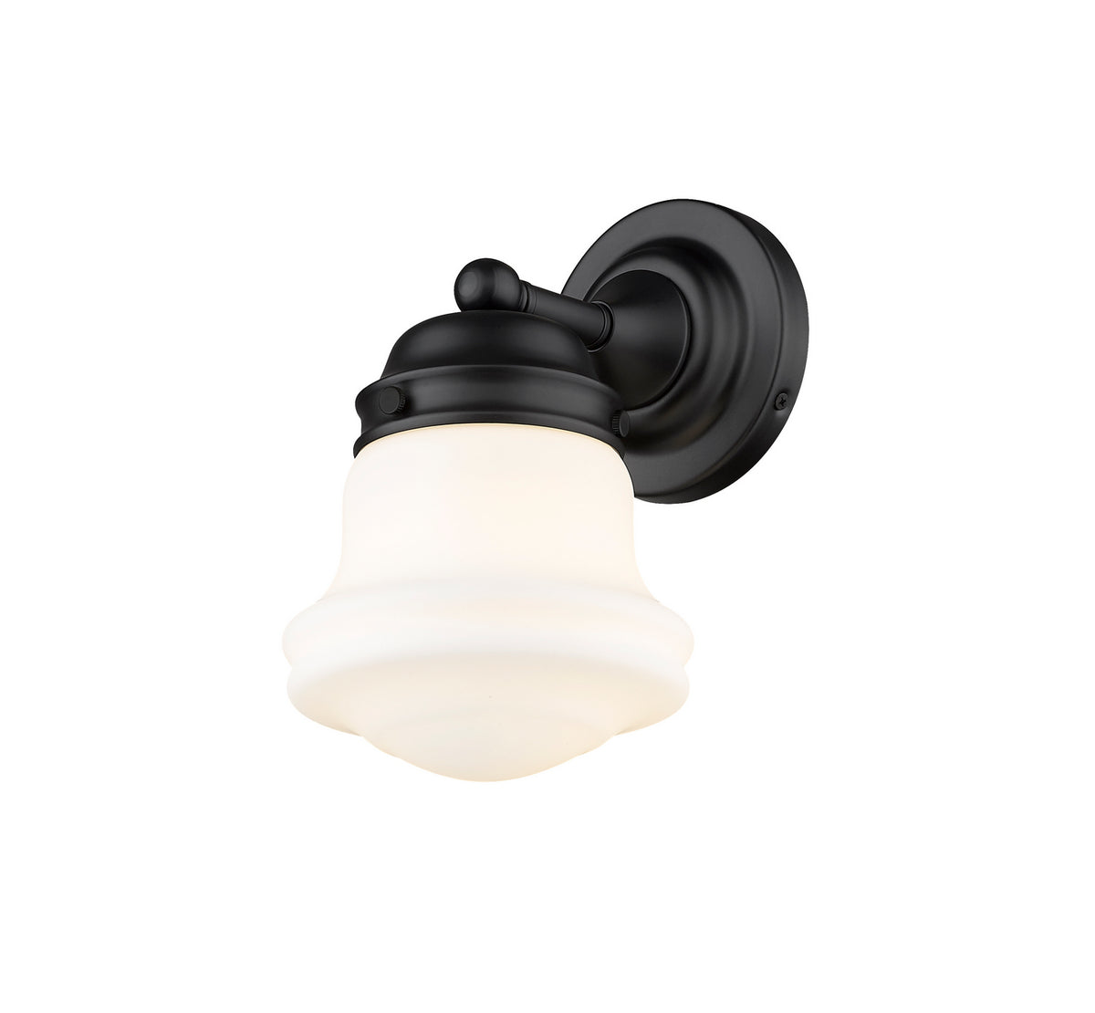 Applique murale Vaughn Noir mat, Opale mate – Z-Lite