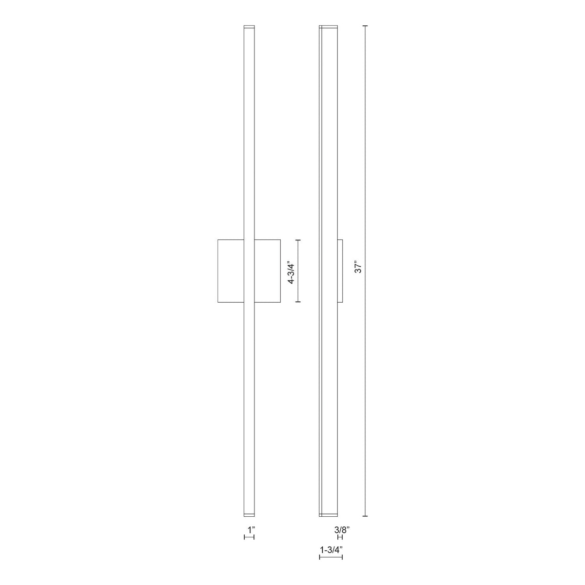 Applique murale Vega Blanc, 37" – vue 3