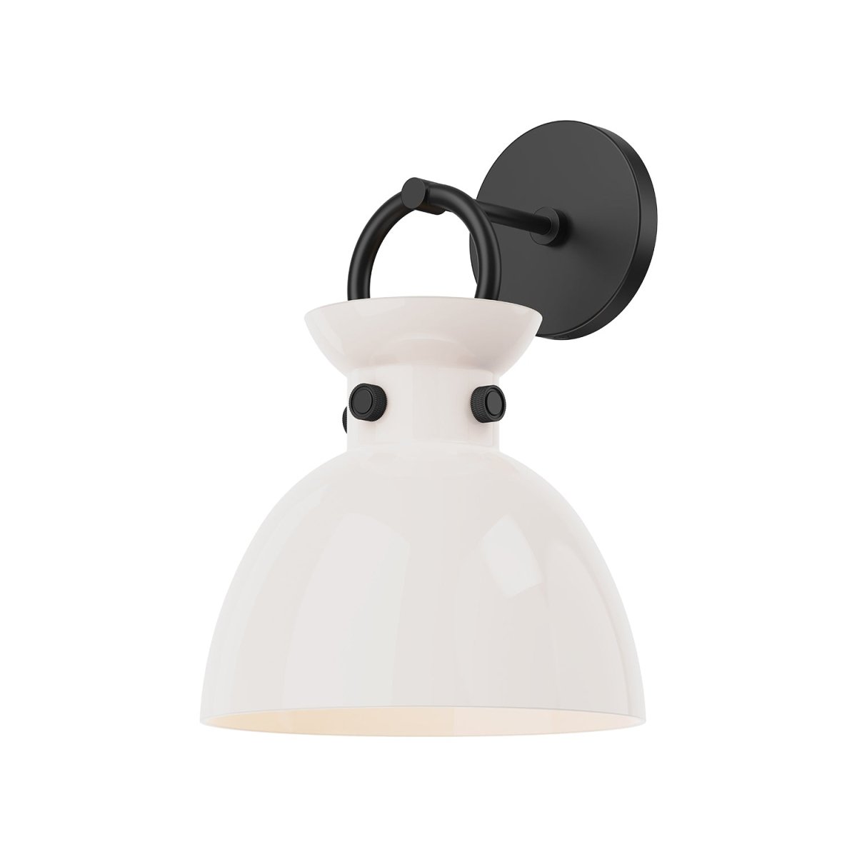 Murale Waldo - Noir mat Verre opale brillant by Alora Lighting | Luminaires & cie