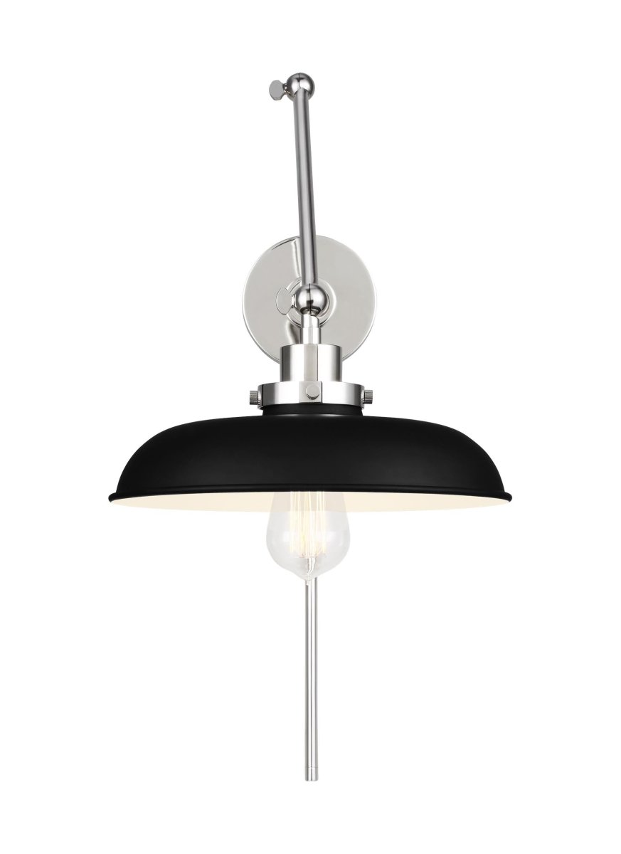 Murale wide à bras double Wellfleet - Nickel noir et raffiné de minuit Noir de minuit by Visual Comfort Studio | Luminaires & cie