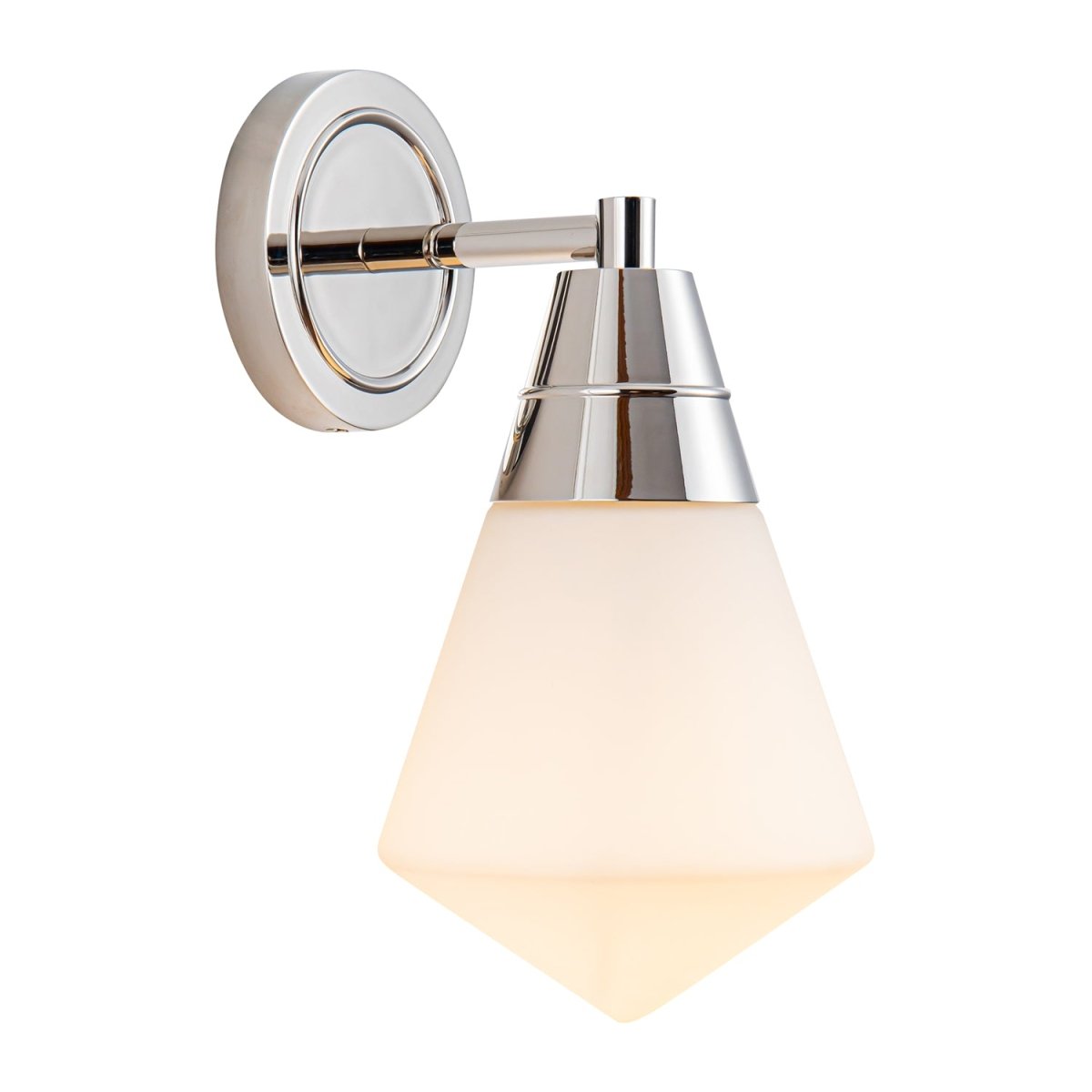 Murale Willard - Nickel poli Verre opale mat by Alora Lighting | Luminaires & cie