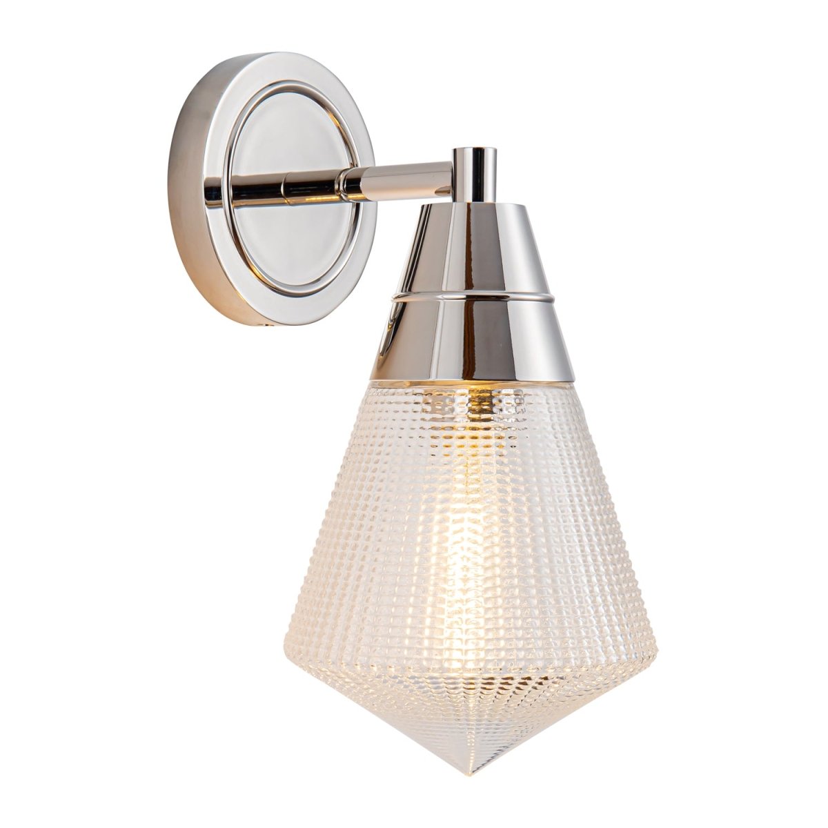 Murale Willard - Nickel poli Verre prismatique by Alora Lighting | Luminaires & cie
