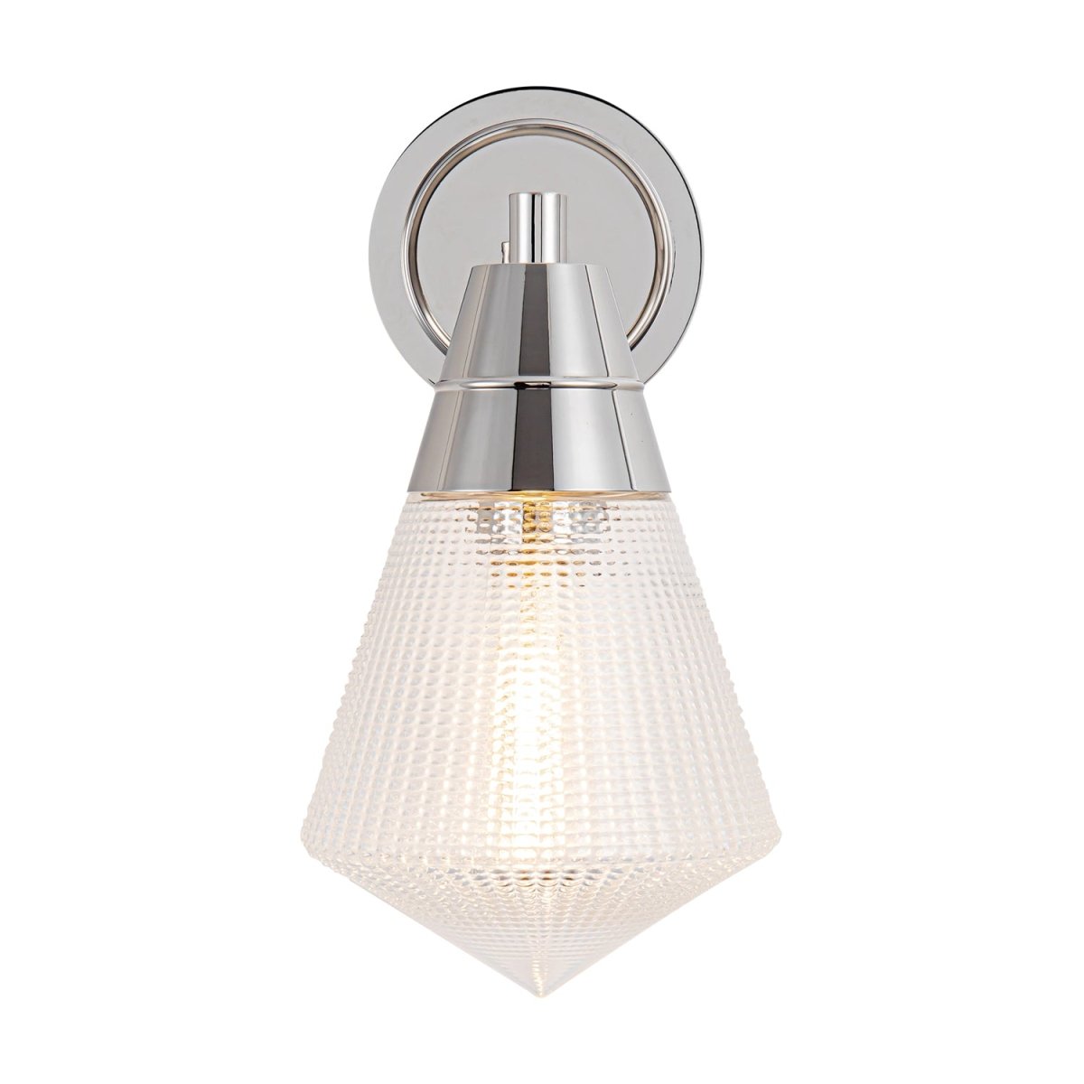 Murale Willard - Nickel poli Verre prismatique by Alora Lighting | Luminaires & cie
