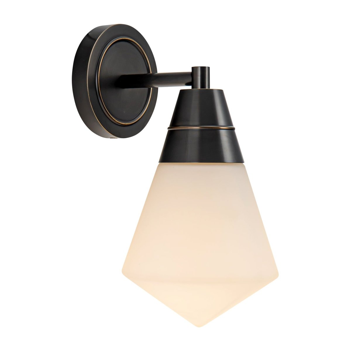 Murale Willard - Bronze urbain Verre opale mat by Alora Lighting | Luminaires & cie