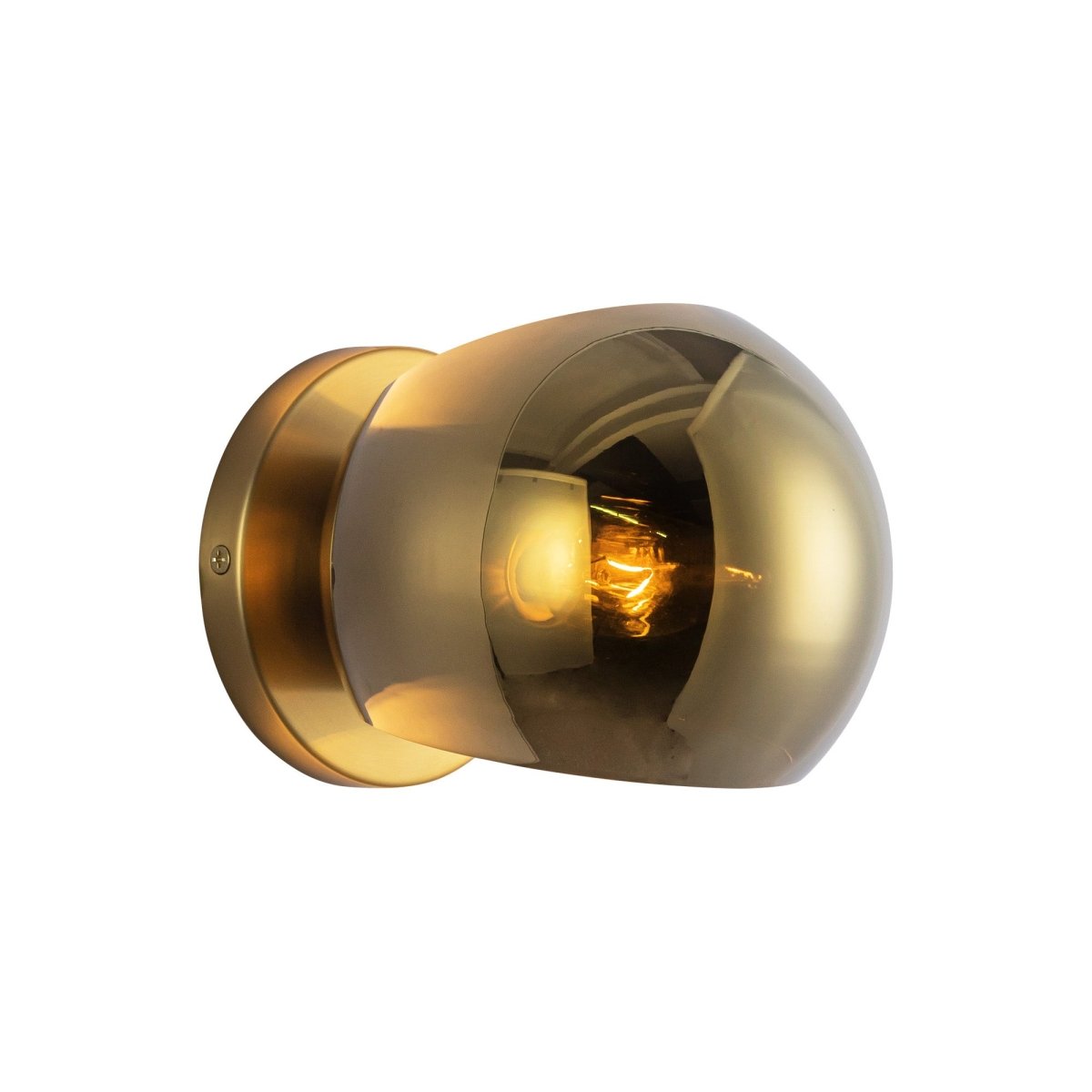 Murale Willow - Or brossé Verre cuivré 6" by Alora Lighting | Luminaires & cie