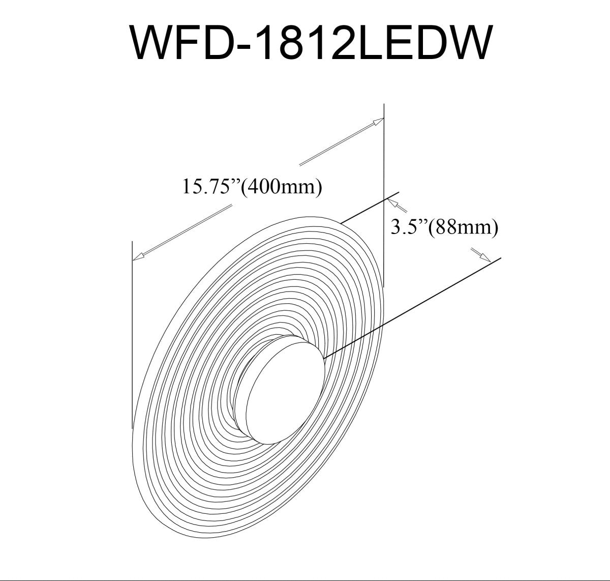 Murale Windfield - Noir mat Blanc by Dainolite | Luminaires & cie