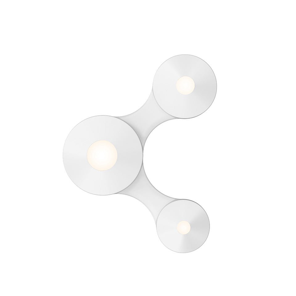 Murale/Plafonnier Coral Surface - Blanc satiné 13.25" by Sonneman | Luminaires & cie