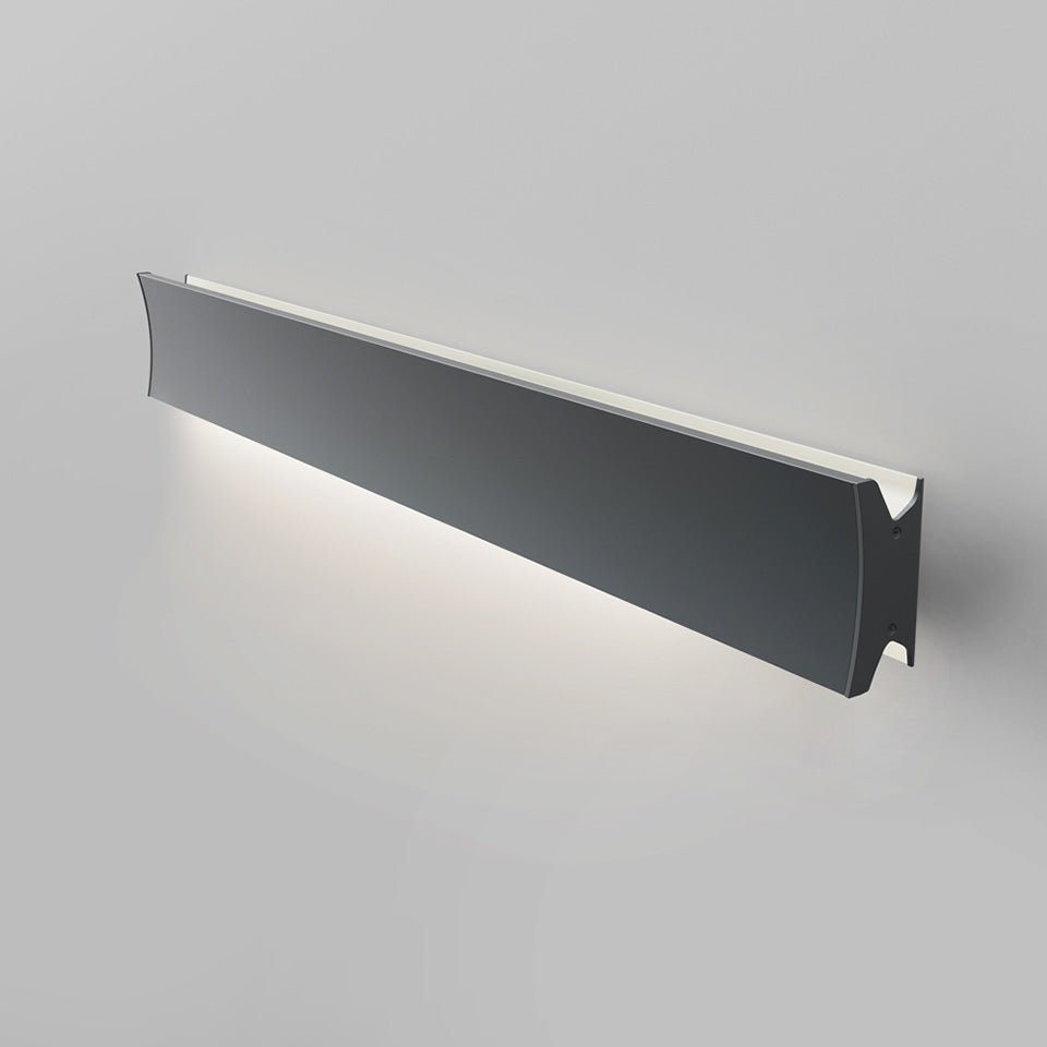 Murale/Plafonnier Lineacurve - Gris anthracite 36" Duo / 3500°K by Artemide | Luminaires & cie