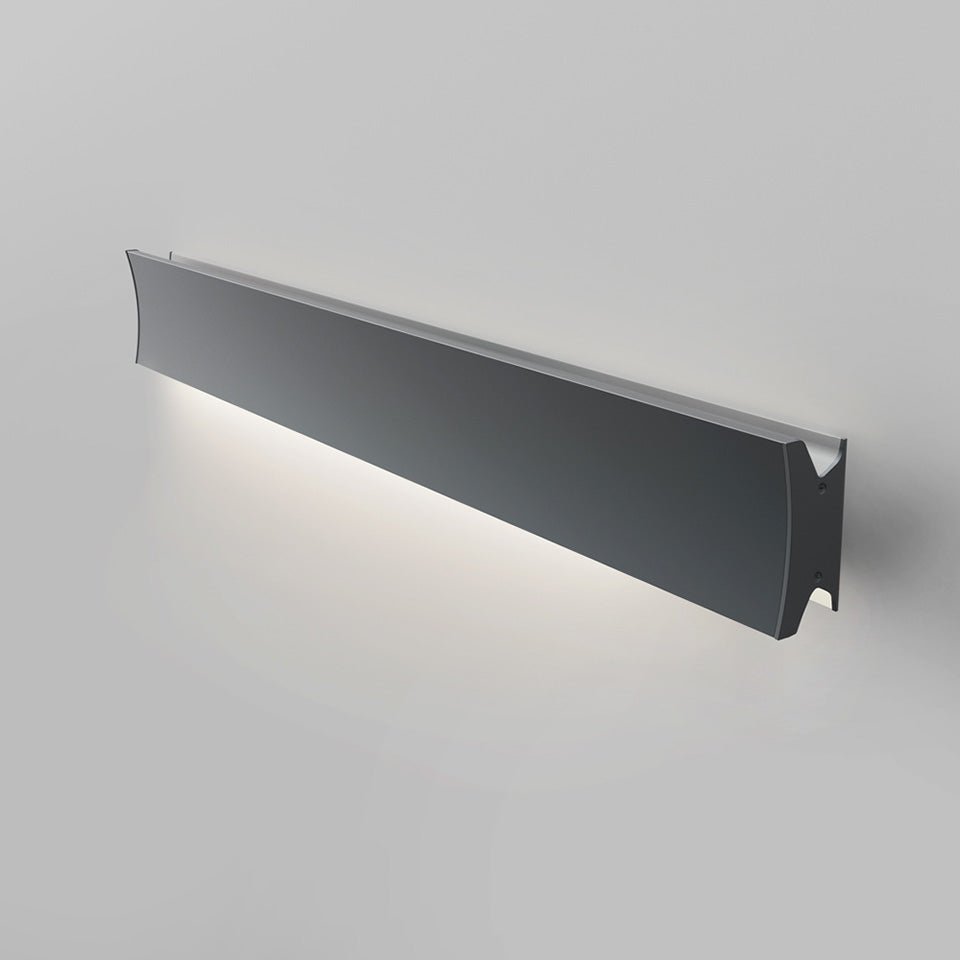 Murale/Plafonnier Lineacurve - Gris anthracite 36" Mono / 3500°K by Artemide | Luminaires & cie