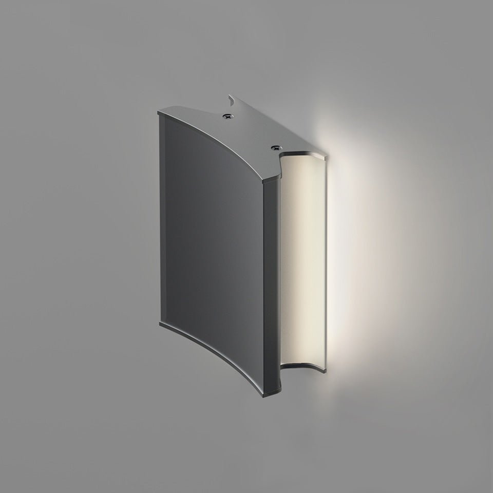 Murale/Plafonnier Lineacurve - Gris anthracite Mini Mono / 3000°K by Artemide | Luminaires & cie